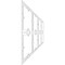 Ekena Millwork Set of Four Panels for 94 1/2"W x 36 1/4"H Fleming Fretwork Wainscot Wall Paneling WPKP18X01X47FMG - alternate 5